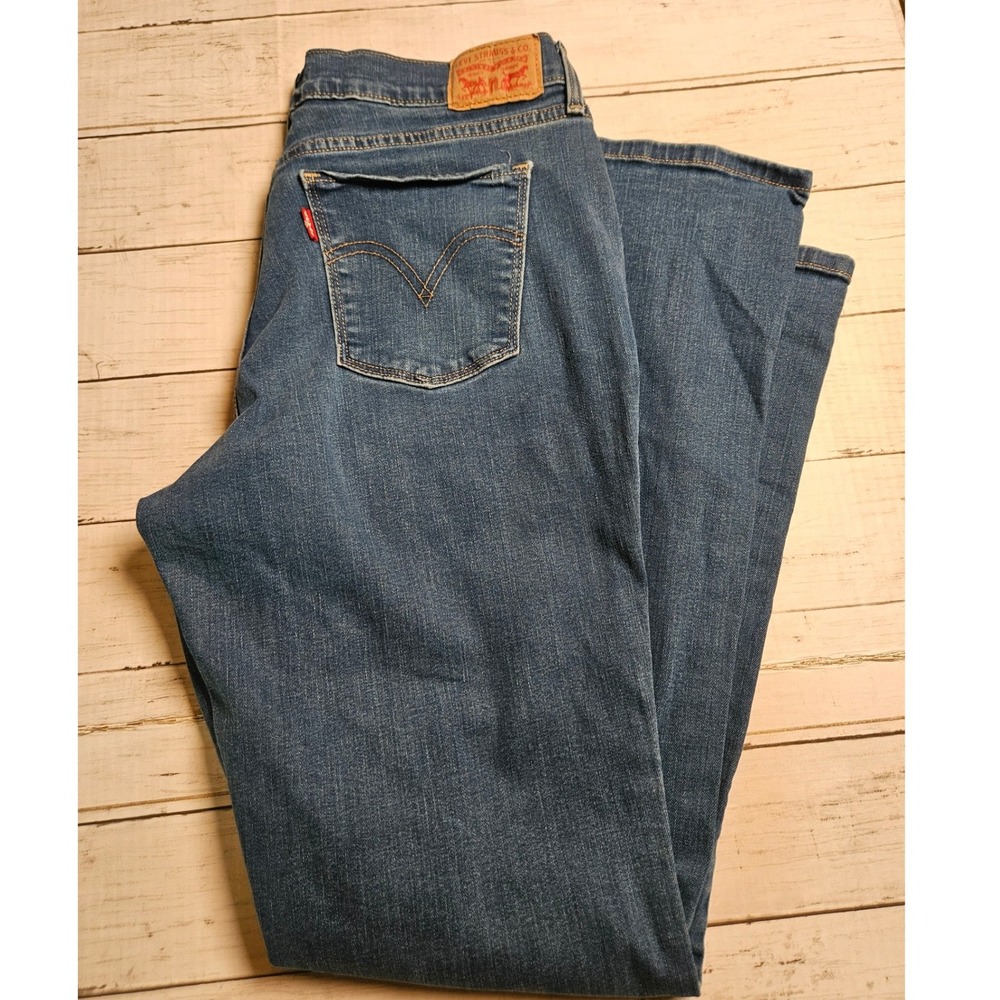 Levis 515 Bootcut Jeans Womens 12 Medium Wash‎ Blue Denim Stretch 30 Inseam